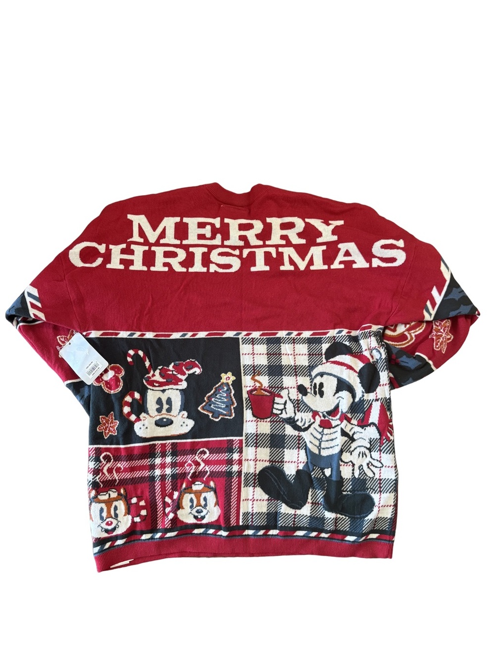 Disney Red Holiday Mickey & Friends Knit Sweater - NEW with tags MSRP $95 - Picture 2 of 4